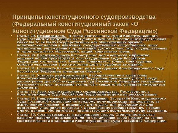 Основные принципы российского судопроизводства